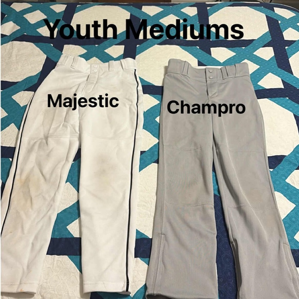 Lot of 3 Youth Baseball Pants & 3 Compression Shorts